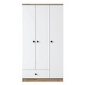 Dulap pentru haine, Rani, BA117, 90x170x42.5 cm, PAL, Nuc/Alb