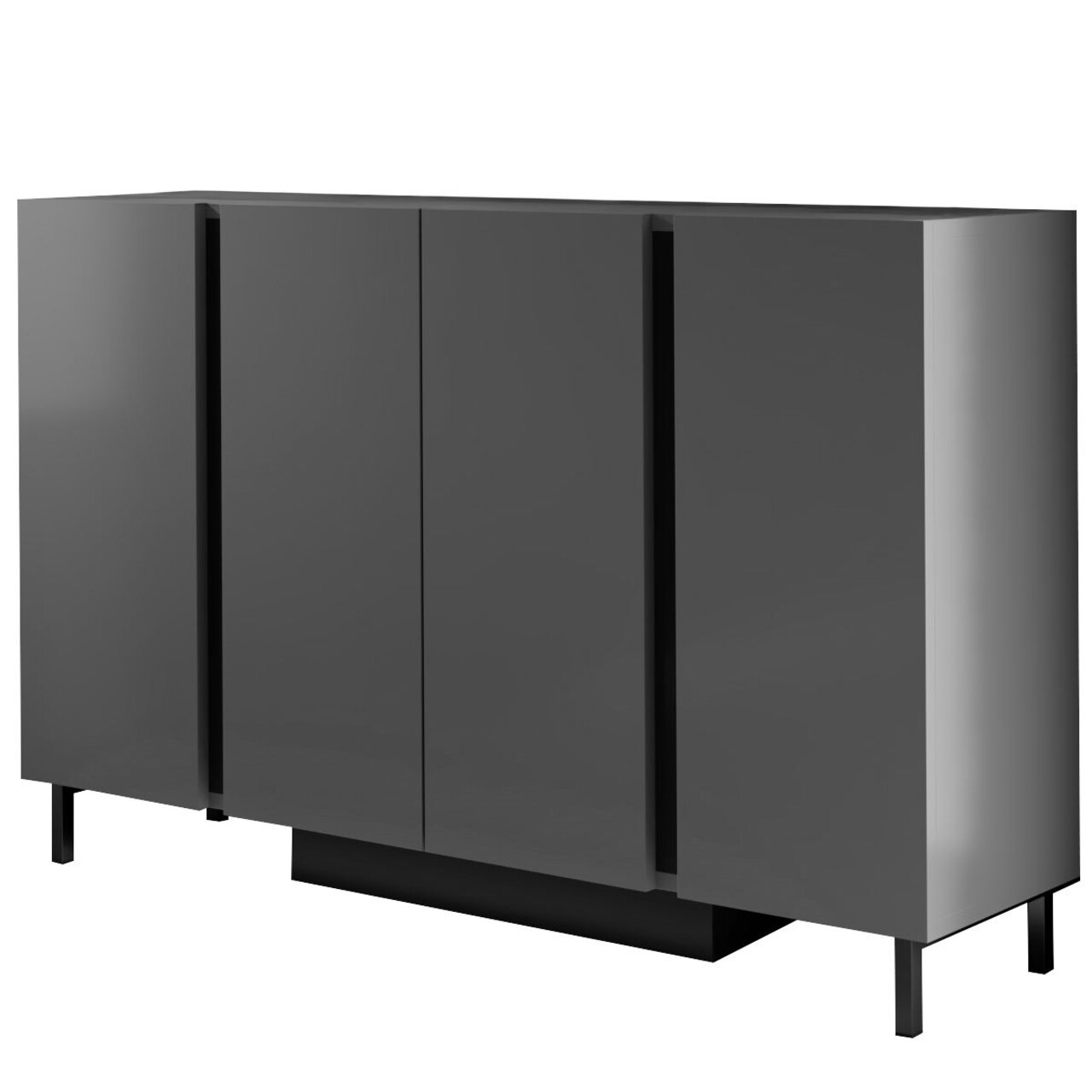 Consola, Hanah Home, Paris, 127x80x32 cm, Antracit - imagine 5