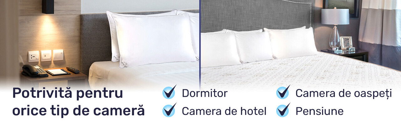 Set 2 perne 50x70 cm, Essience Premium Collection, insert memory si umplutura nanofibra extrafina, husa 100% Bumbac - imagine 16
