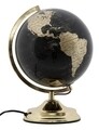 Decoratiune luminoasa Globe Globe, Mauro Ferretti, Ø25x38 cm, 1 x 40W, negru/auriu