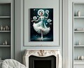 Tablou decorativ Dancing -B, Mauro Ferretti, 72x102 cm, lemn de pin/canvas pictat si lacuit, multicolor