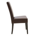 Scaun Ditta, Pakoworld, 45x58x96 cm, piele ecologica/lemn masiv de fag, maro inchis/wenge