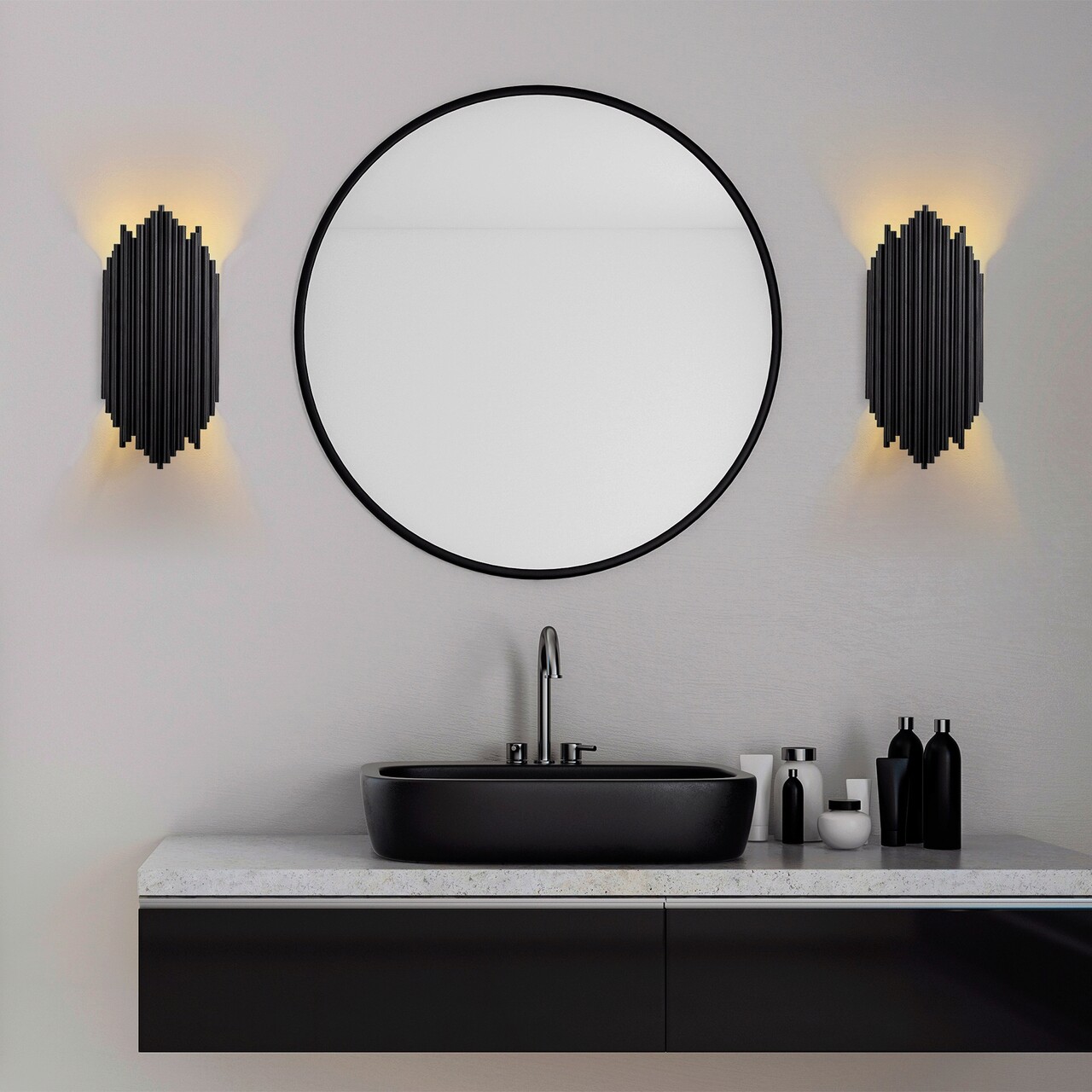 Aplica de perete, Fulgor, 942FLG1869, Metal, Negru - 2 | YEO