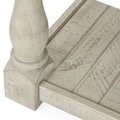 Masuta cafea lift top, Havalance, L.121 l.71 H.48/66, lemn de pin/pal, alb antichizat/grej