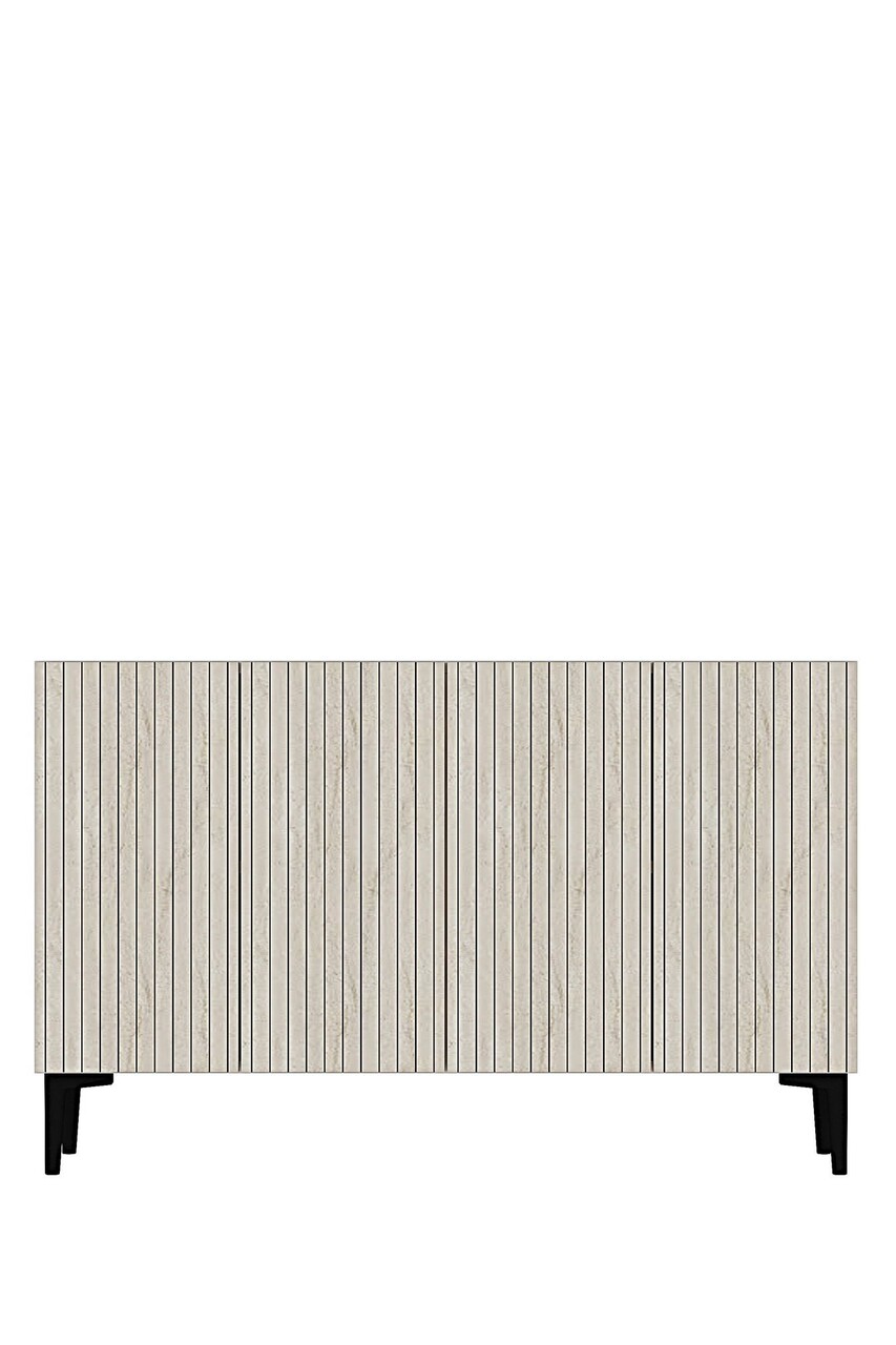 Consola, Hanah Home, Zeynep 120, 120x79x32 cm, Alb / Travertin - view 5