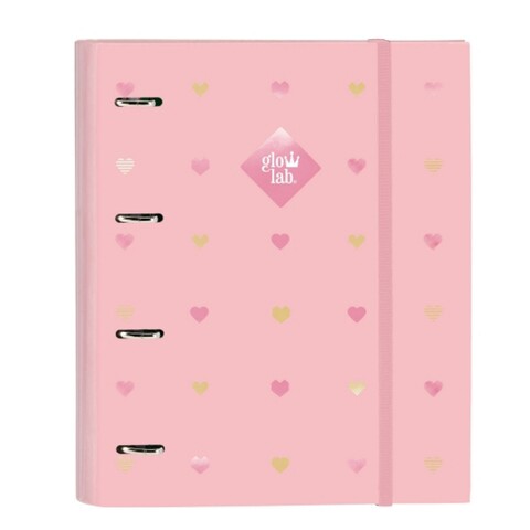 Biblioraft, Glow Lab, Hearts, A4, 27 x 32 x 3.5 cm, hartie, multicolor Glow Lab