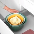 Set pentru mixat 4 piese, boluri, sita, storcator citrice, Brabantia, Tasty+, 0.5 L-1.5 L-2.4 L-3.2 L, plastic, multicolor