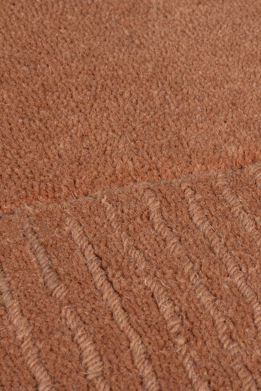 Covor Textured Border Orange, Flair Rugs, 160x230 cm, lana, portocaliu