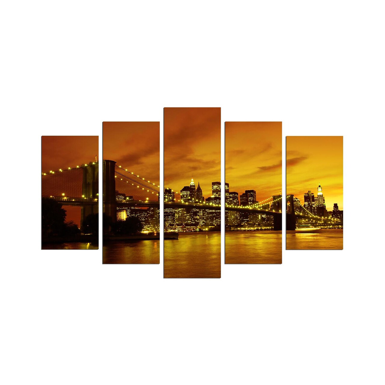 Set 5 tablouri decorative, 5PMDF-14, 20 x 60 cm, Multicolor - view 2