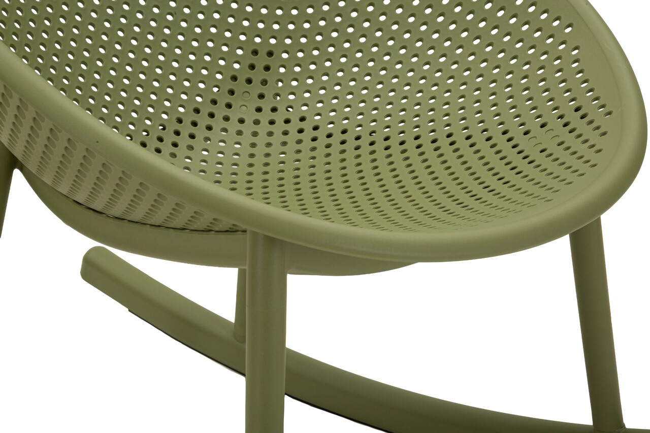 Set 2 scaune balansoar, Mauro Ferretti, Ibiza, 66x88x80 cm, utilizare interior / exterior,  plastic, verde - view 3