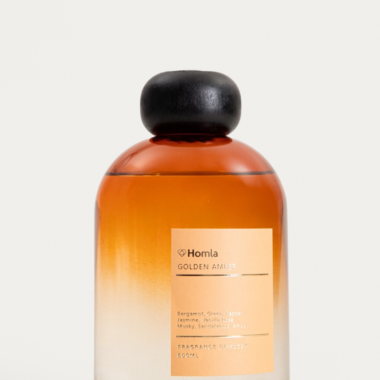 Difuzor de parfum cu betisoare Veluma, Homla, 500 ml, sticla, portocaliu - imagine 4