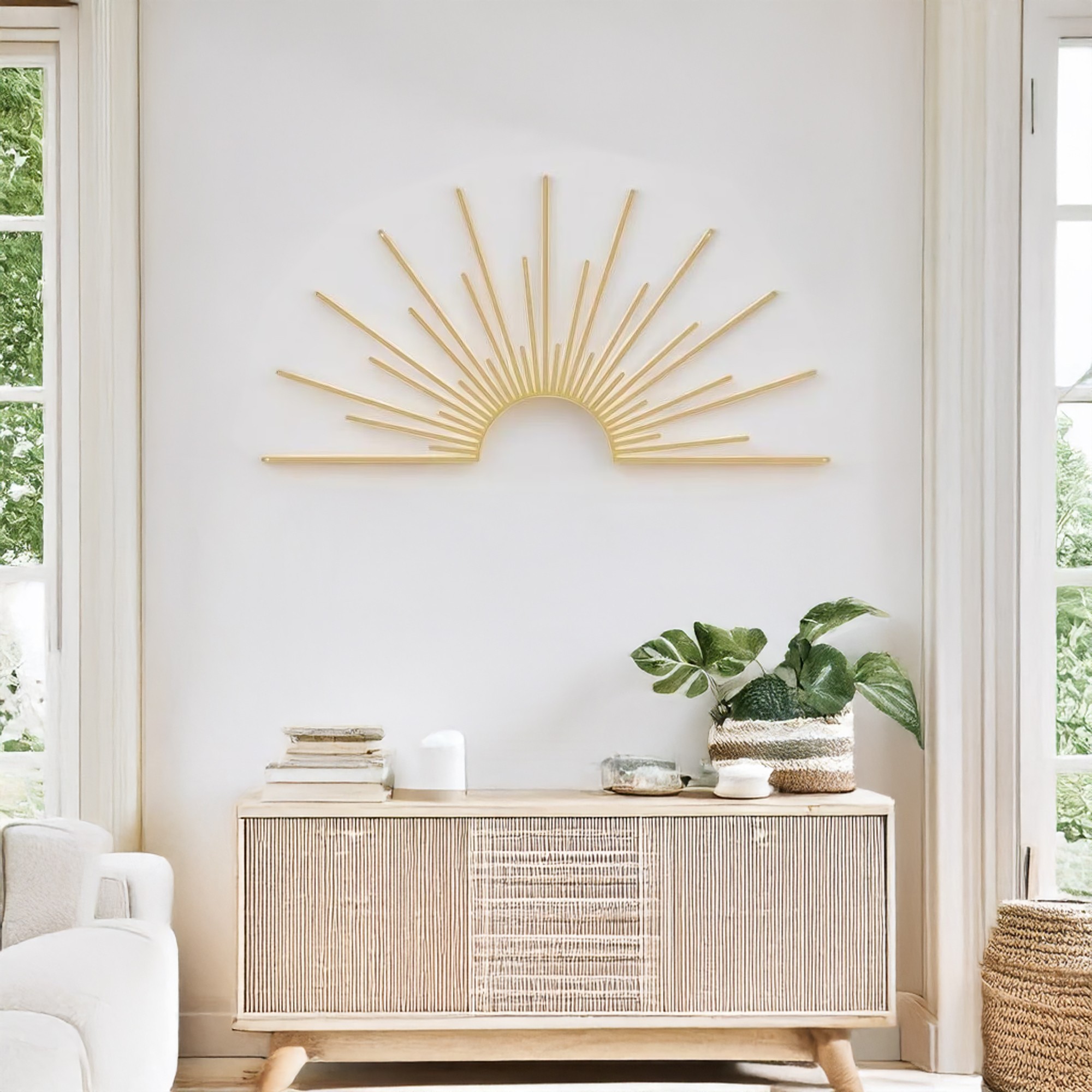 Decoratiune de perete, DCV-1118-MT, Dimensiune: 50 x 25 cm, Auriu