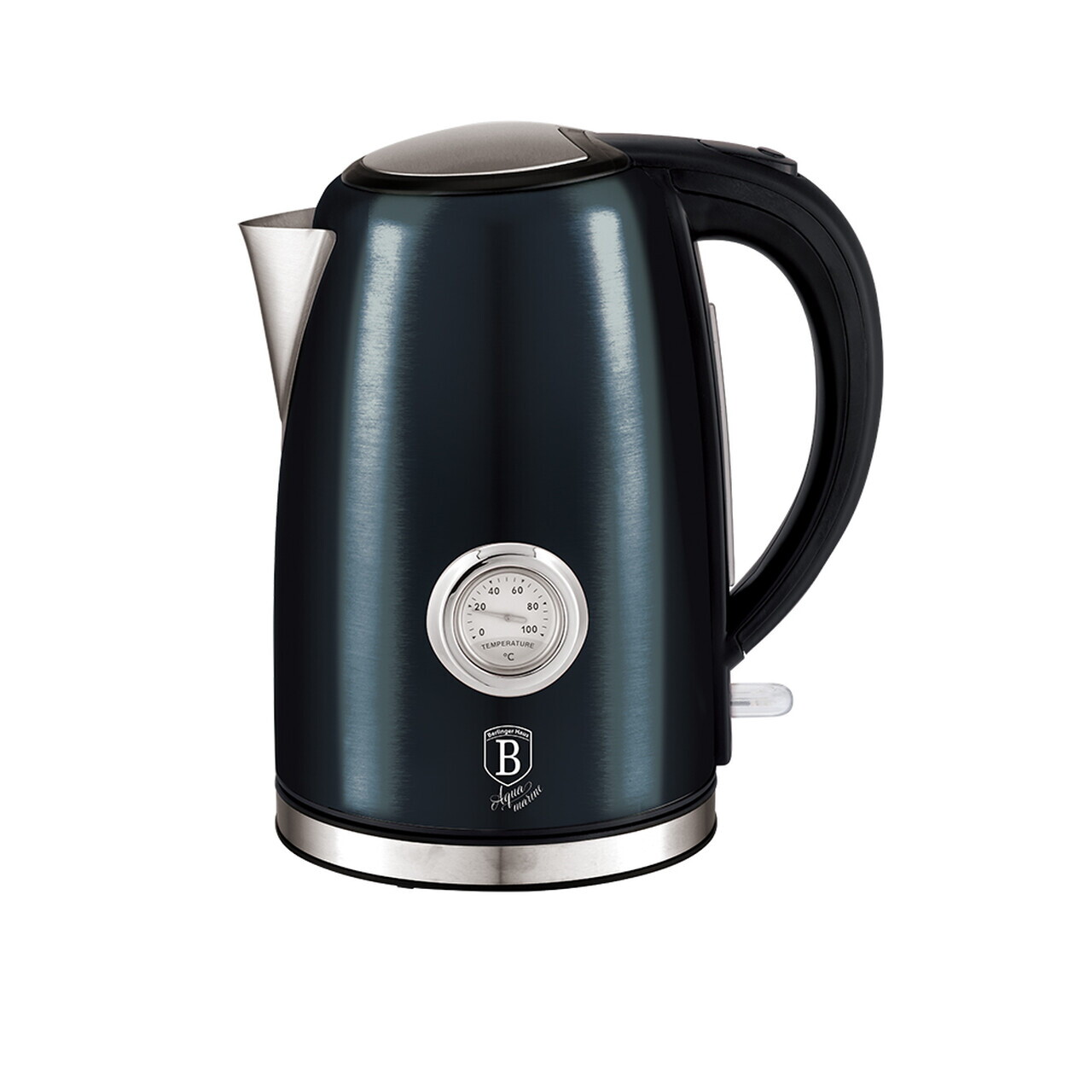 Ceainic electric cu termometru Berlinger Haus, Aquamarine, 1.7 L, inox, blue - imagine 6