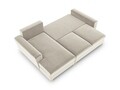 Coltar extensibil stanga 4 locuri, Moghan, Micadoni Home, GL, 241x145x88 cm, catifea, bej deschis