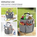 Organizator produse de curatenie Caddy, Wenko, 28x26.5 cm, poliester, antracit/argintiu