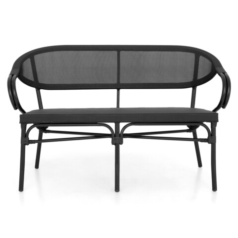 Bancheta pentru exterior, Café, 130 x 57 x 83 cm, negru
