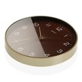 Ceas de perete Leslie, Versa, 30.5 cm, plastic, auriu/maro