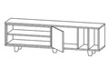 Comoda TV, Colman, Rosmar, 160 x 35 x 48.6 cm, pal melaminat, stejar/alb