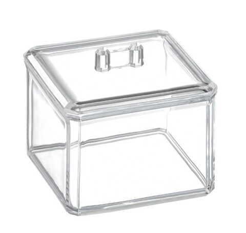 Cutie pentru cosmetice beauty, jotta, 9x9 cm, plastic, transparent