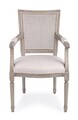Scaun Liliane, Bizzotto, 58x67x96 cm, frasin/bumbac/in/paie  de Viena, bej