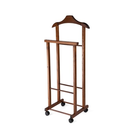Suport imbracaminte, Compactor, Hector, 33 x 28 x 97 cm, lemn, maro