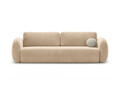 Canapea extensibila 3 locuri, Tonale, Cosmopolitan Design, 262x105x88 cm, catifea, bej migdala
