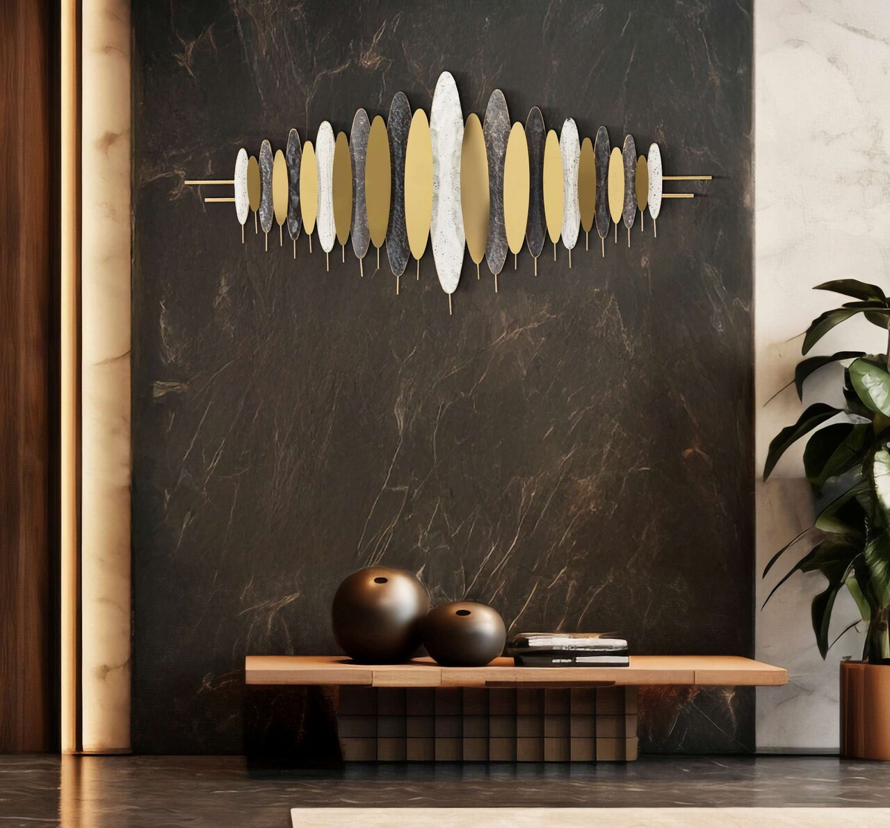 Decoratiune de perete Oligram, Mauro Ferretti, 149x5x70 cm, fier, multicolor - 2 | YEO