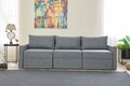 Canapea extensibila cu 3 locuri, Balcab Home, 825BLC4323, Cadru: 100% LEMN DE BRAD, Gri