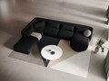 Coltar panoramic stanga 6 locuri, Tulum, Cosmopolitan Design, 330x255x70 cm, catifea, negru