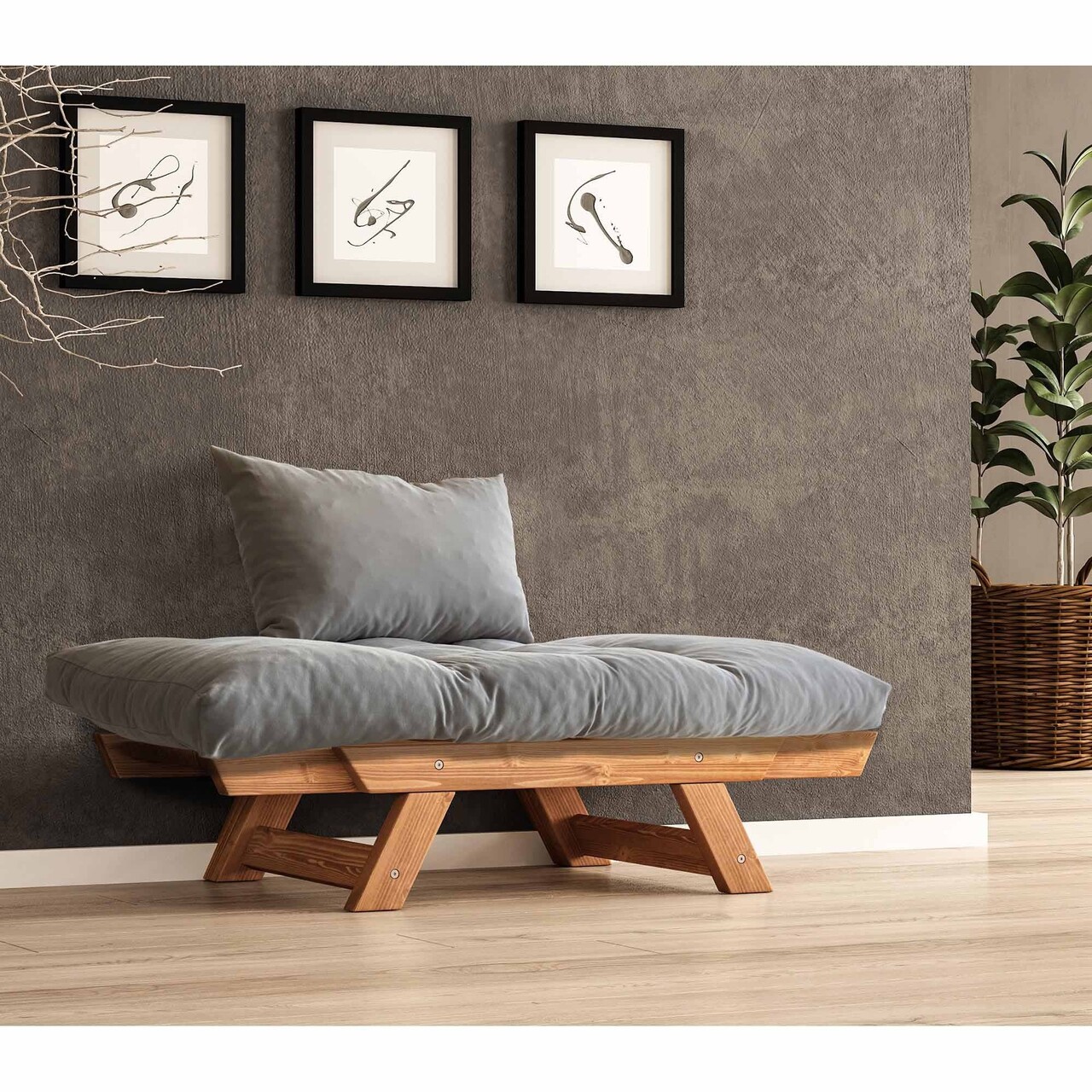 Fotoliu de gradina, Hanah Home, CPT8153-140, Tec / Gri - view 3