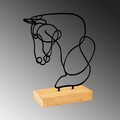 Decoratiune, Equine, 26x8x17 cm, Metal, Negru