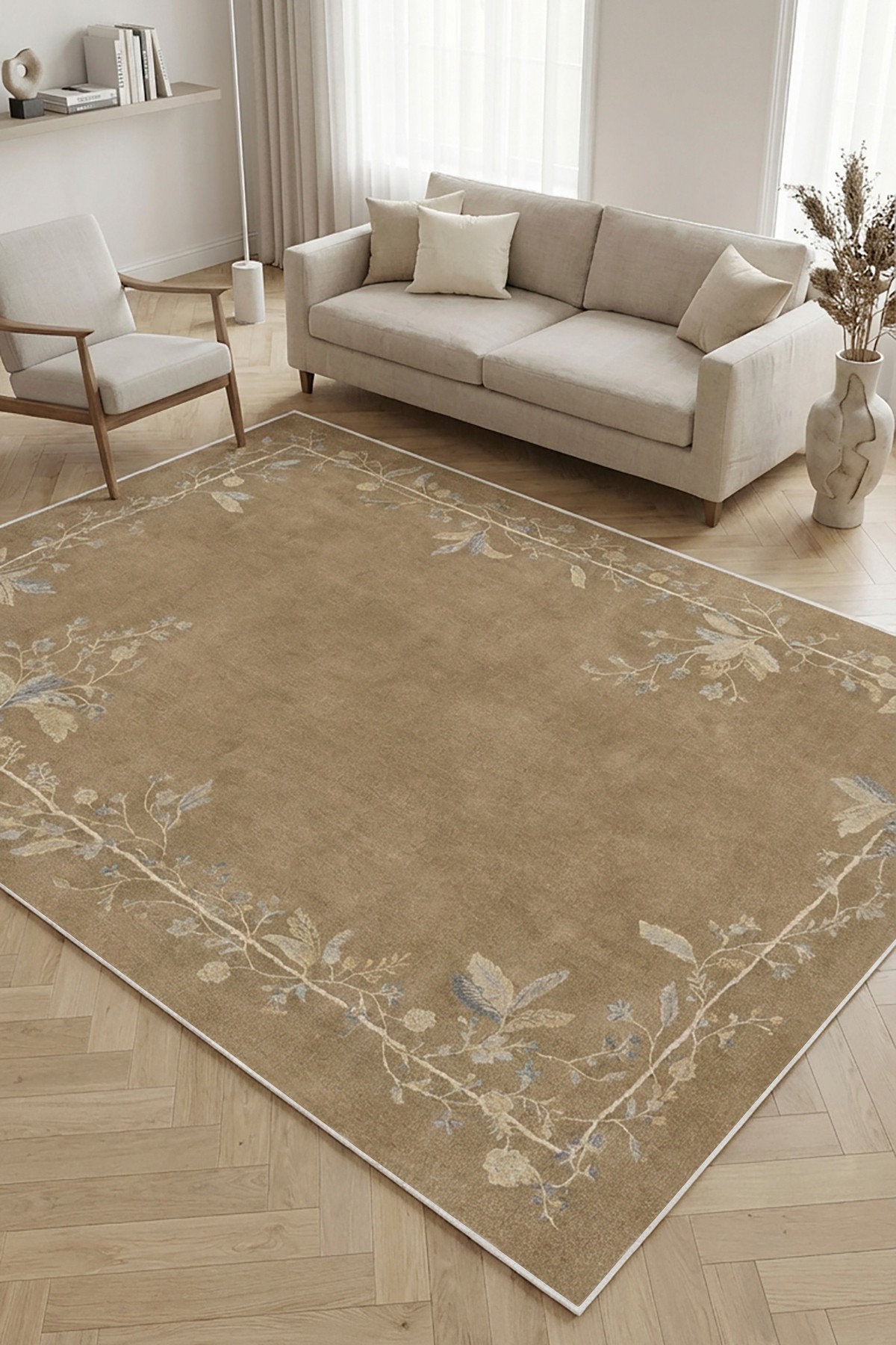 Covor, DC-7537-12, 80x300 cm, Poliester, Maro