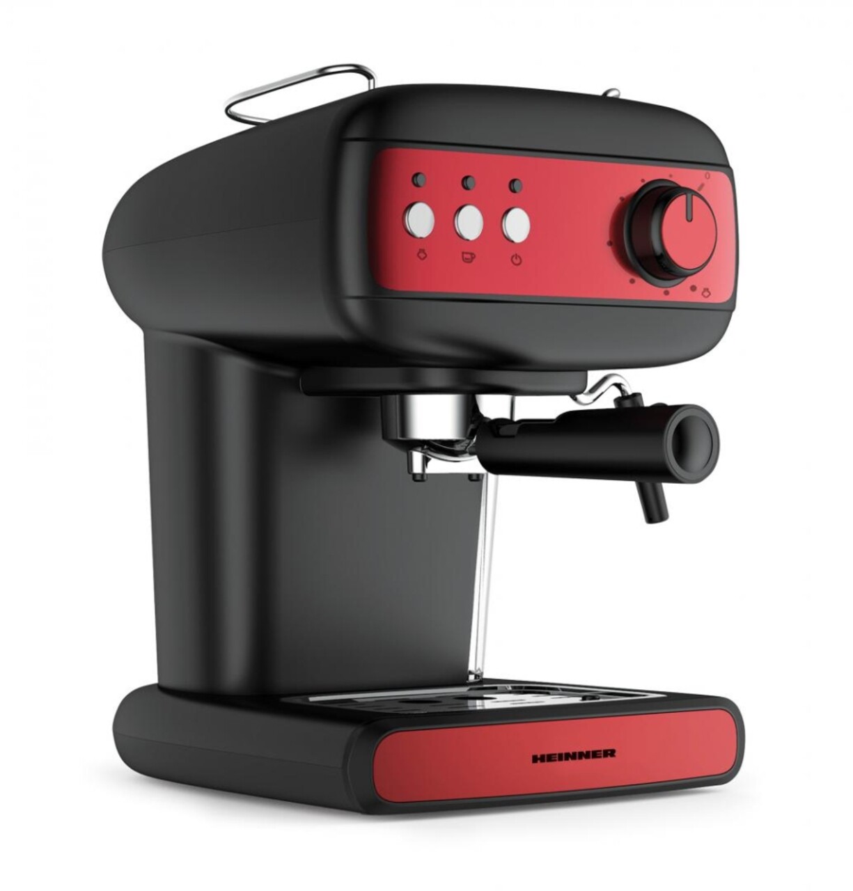 Espressor Red Boquette, Heinner, 850W, 15 Bar, 1.2L, negru/rosu