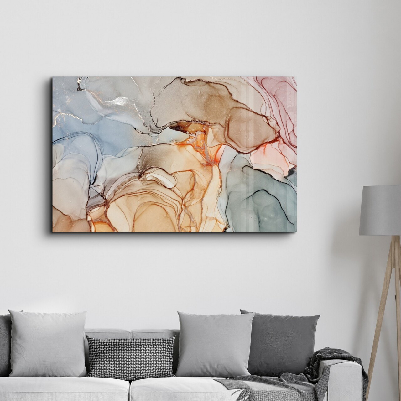Tablou decorativ, OGLS-7080, Dimensiuni: 70 x 110 cm, Multicolor — imaginea 3