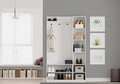 Cuier de perete, Rabi, Rb-044, 120x200x35 cm, Alb mat