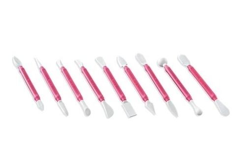 Set 9 ustensile pentru decorarea prajiturilor Wonder, Silikomart, maner ergonomic mezoni.ro