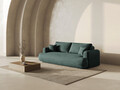 Canapea extensibila 3 locuri, Ella-120, Micadoni Home, 253x108x94 cm, catifea, petrol