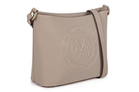 Geanta, 19V69 Italia, 669ITA1225, 20 x 23 x 10 cm, piele ecologica, gri/bej