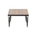 Masuta de cafea Natural Black, InArt, 90x60x42 cm, fier/MDF