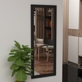 Oglinda decorativa, Siam, Omilo, 40x105x2 cm, MDF , Negru