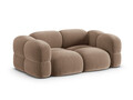 Canapea 3 locuri, Loretto, Cosmopolitan Design, 210x100x68 cm, catifea, bej inchis