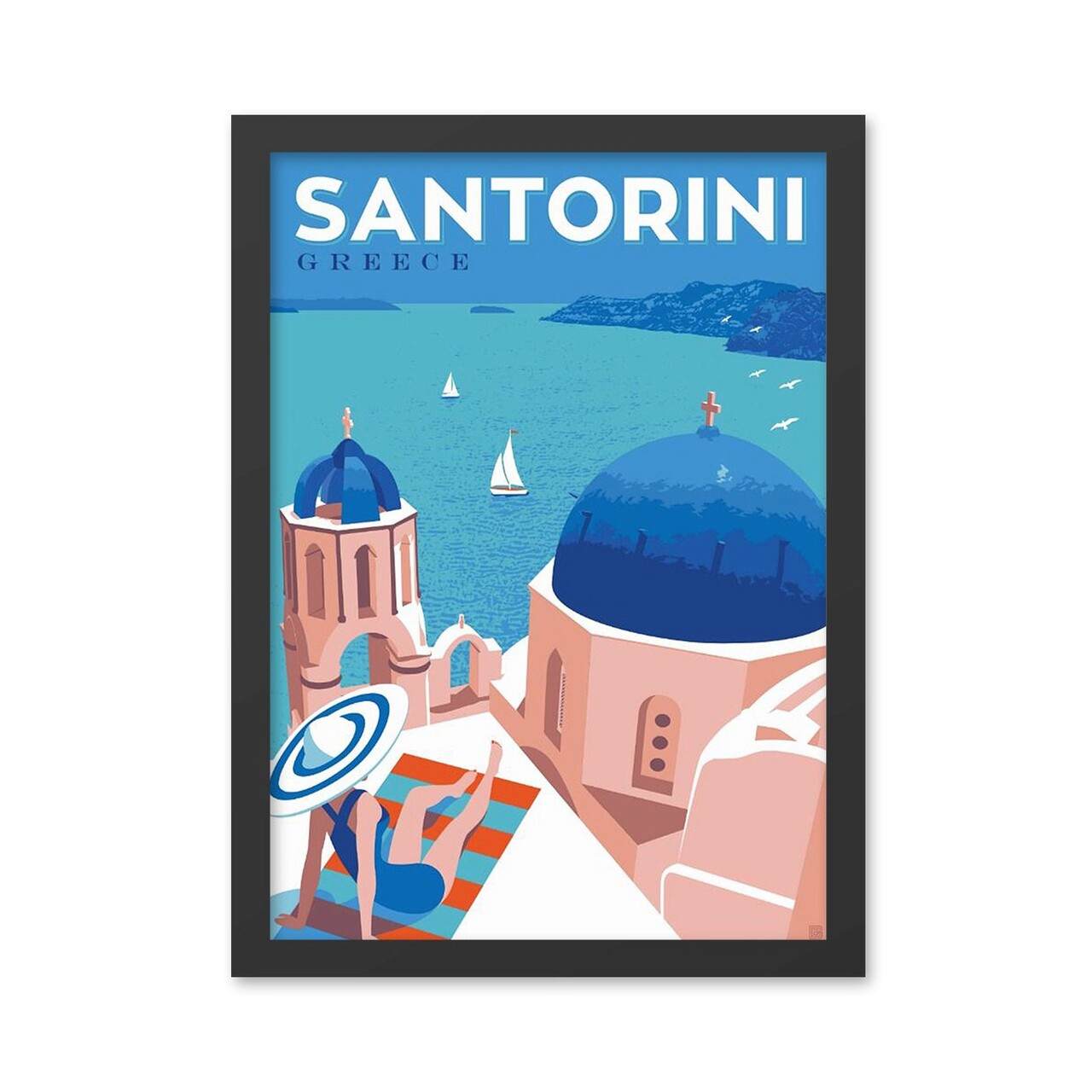Tablou decorativ, Santorini (35 x 45), Polistiren, Multicolor - view 2
