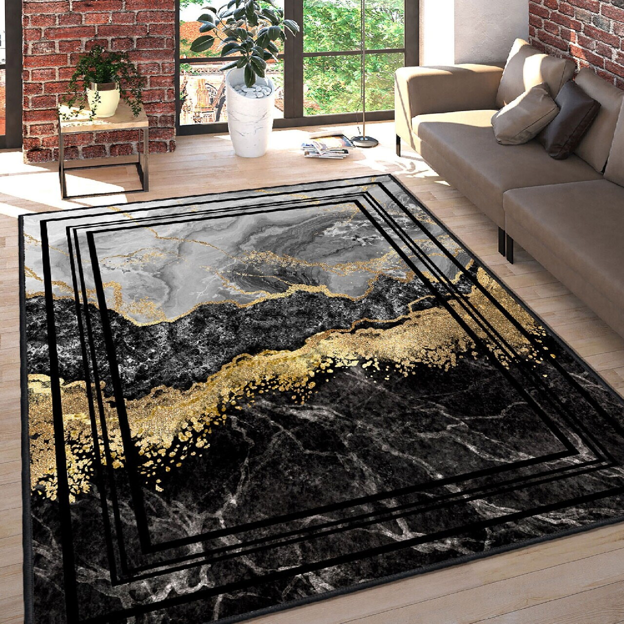 Covor Els2375 140x220 cm Catifea Multicolor