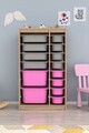 Dulap multifunctional, Estella, Montana Xs 2D4N8U, Gri Sonomo / Roz
