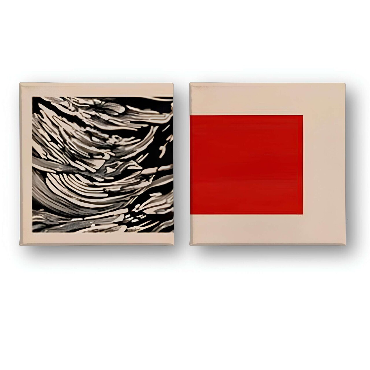Tablou decorativ, ASR_CNV2-19 50x50, Canvas, Lemn, Multicolor — imaginea 2