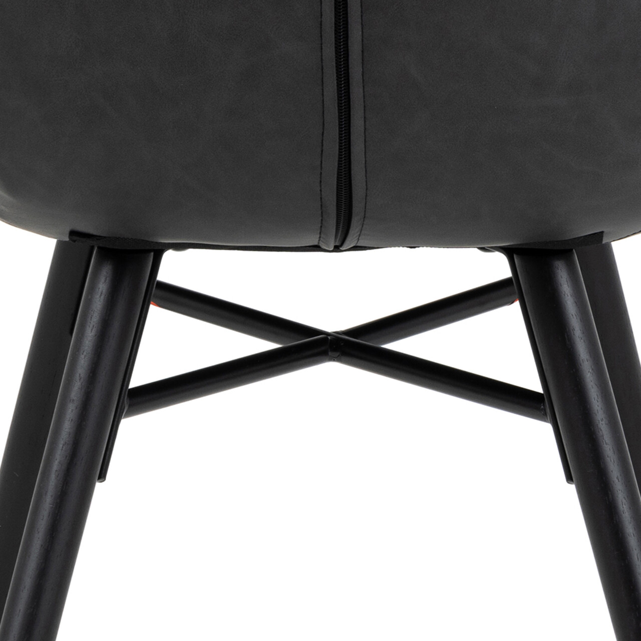 Scaun Batilda -A1, Actona, 47x53x82.5 cm, piele ecologica/lemn de cauciuc, negru - view 10