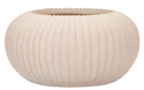 Vaza decorativa Mist, Mauro Ferretti, 35x18 cm, oxid de magneziu, crem