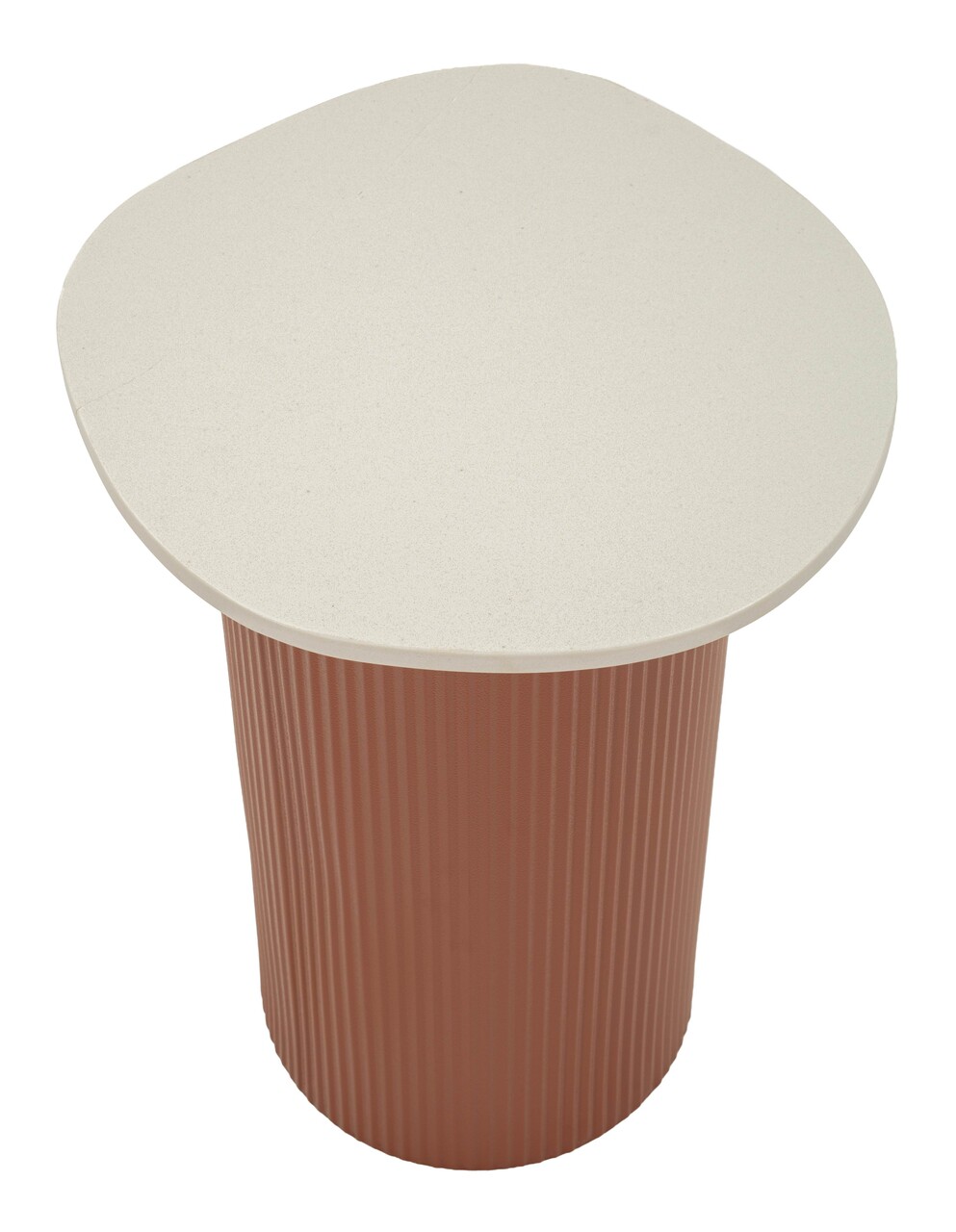 Masuta de cafea, Mauro Ferretti, Frankfurt, 35x37x53 cm, metal/MDF/marmura artificiala, rosu/alb - view 6