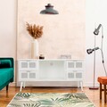 Comoda TV Bamboo, Creaciones Meng, 121x40.5x61.5 cm, MDF, alb/auriu