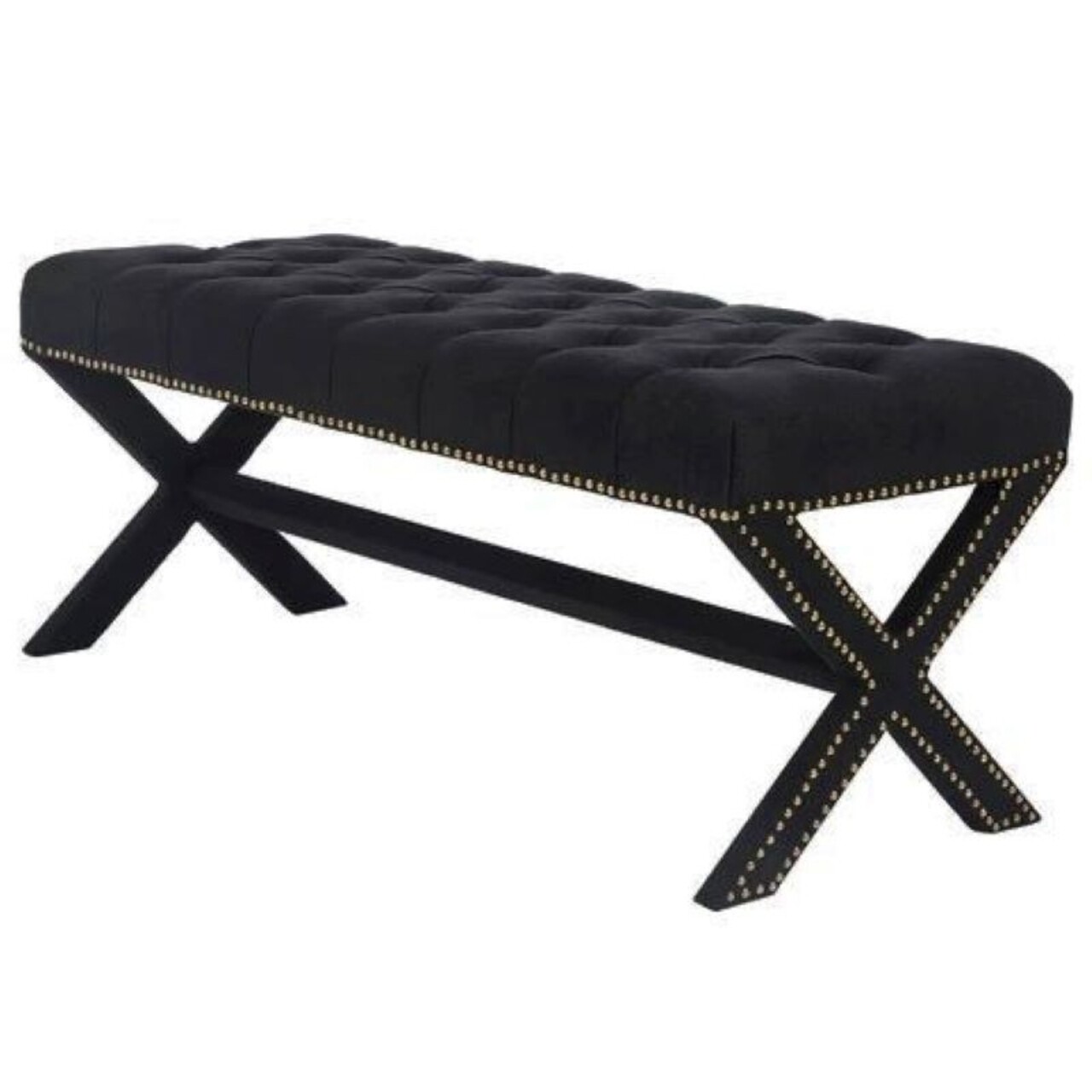 Taburet, Qunef, Pelona Capraz Pouffe 120, 40x120 cm, Cadru: 100% MDF, Negru